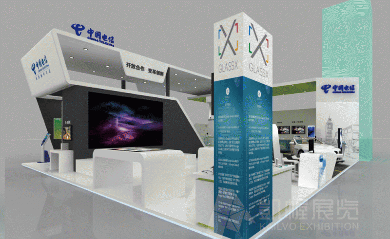 中國電信展臺方案設計4